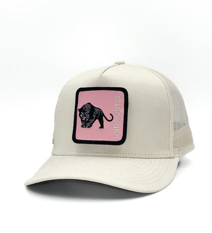 The Last Cap (Off White Hat w/ Glow In The Dark Panther, White Tiger, and Owl Patches)